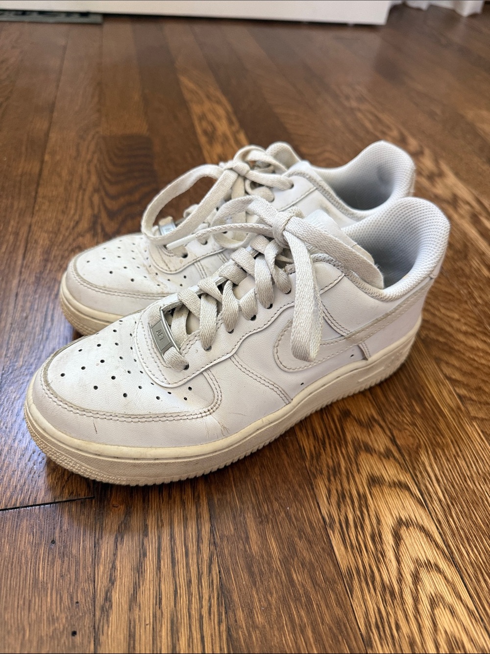 Nike White Low-Top Leather Sneakers